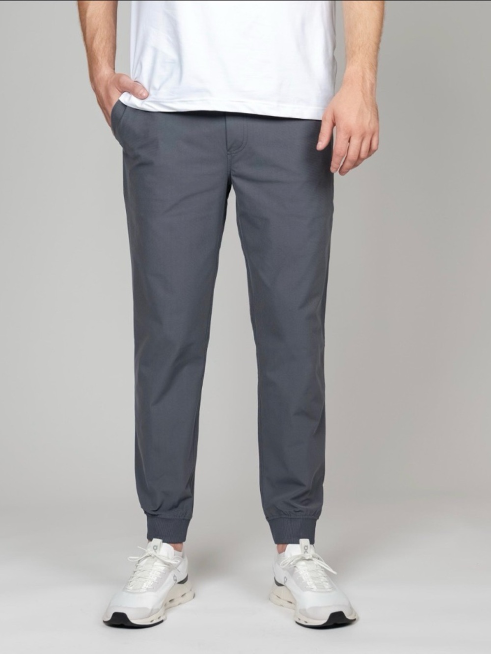 Rhoback Pants Men's 3XL Gray Delta Performance Jogger Zip Pocket Golf Athletic